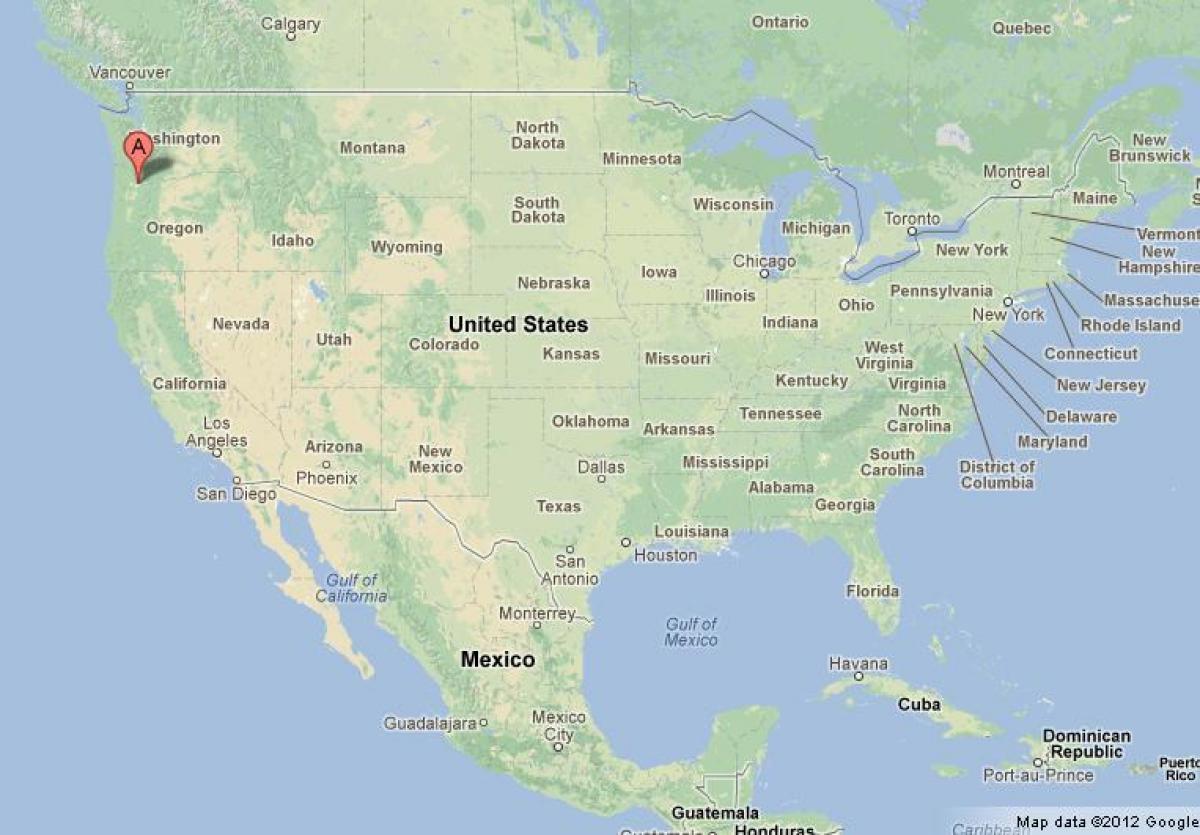 بورتلاند في الولايات المتحدة الأمريكية خريطة