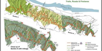 حديقة الغابات بورتلاند تريل خريطة